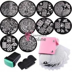 Kit cu matrite de unghii KSM01 Stampila si Portofel